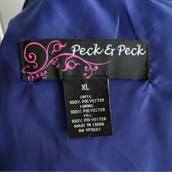 •Peck & Peck• Lightweight Quilted Shimmery Vest - Size XL - Picture 2 of 8